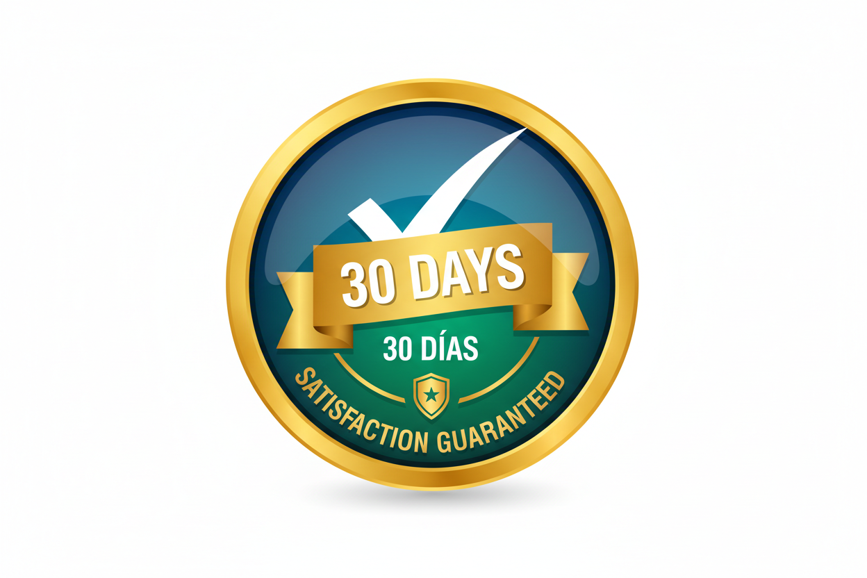 muestra icono de garantia de 30 dias